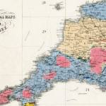 Index map from the Geological Survey's first publication Report on the geology of Cornwall, Devon, and West Somerset, issued February 1839.