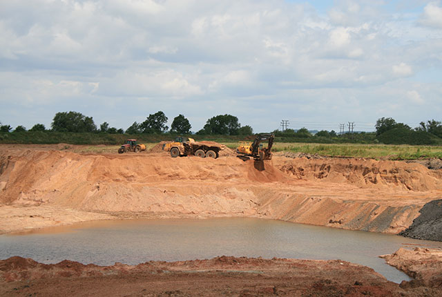 Sand mining operation.