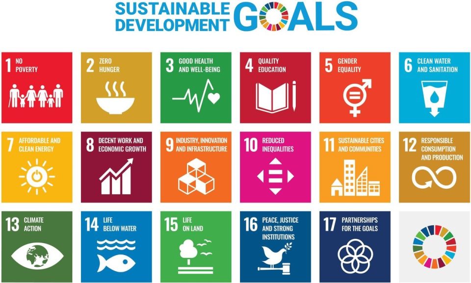 A table showing the UN Sustanable Development Goals